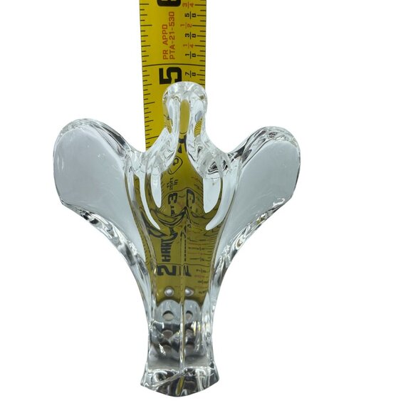 Val St Lambert Crystal Angel Belgium Crystal Figurine Paperweight Signed - Picture 9 of 13